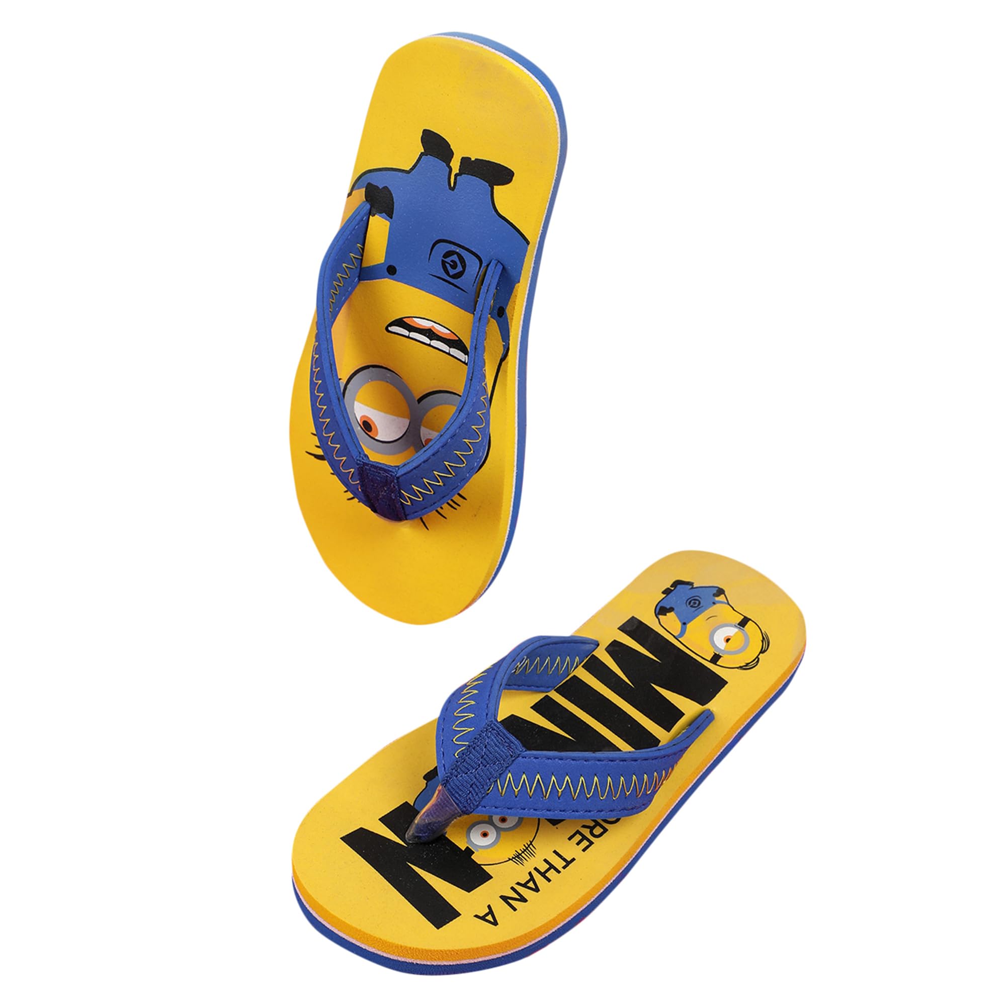 Kidsvillekids Boys Minions Printed Yellow Flip Flops Desertcart