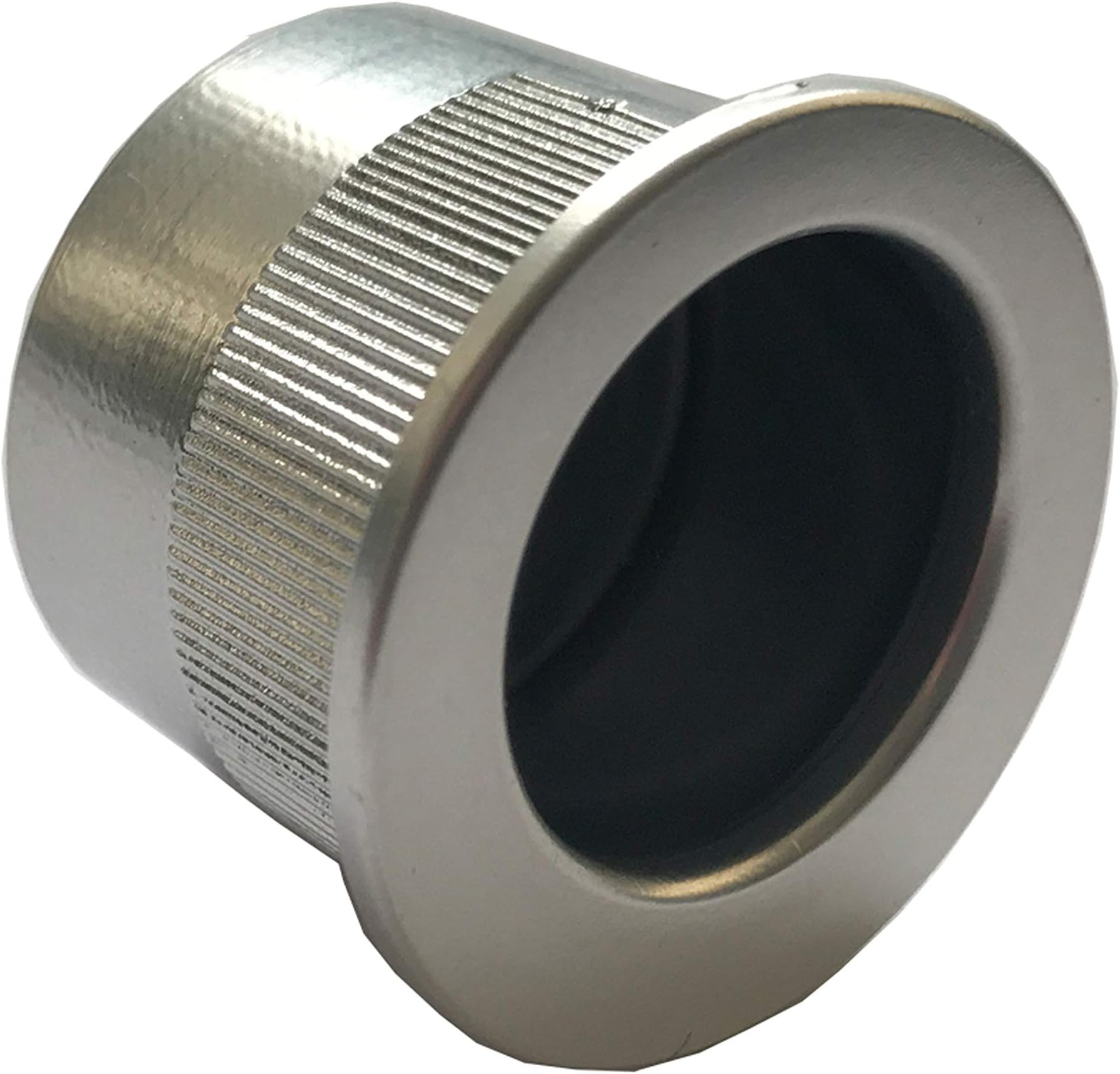 Universal Hardware Small Finger Pull Sliding Handles Reccessed Flush Fitting Pocket Insert Sliding Doors Polycarbonate Material (Satin Chrome)