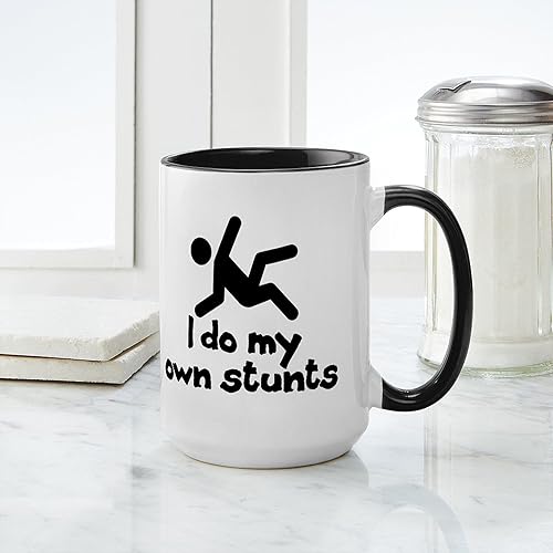 Miniatura 4 de CafePress I Do My Own Stunts Tazas Taza de café de cerámica de 15 oz (15.0 fl oz)