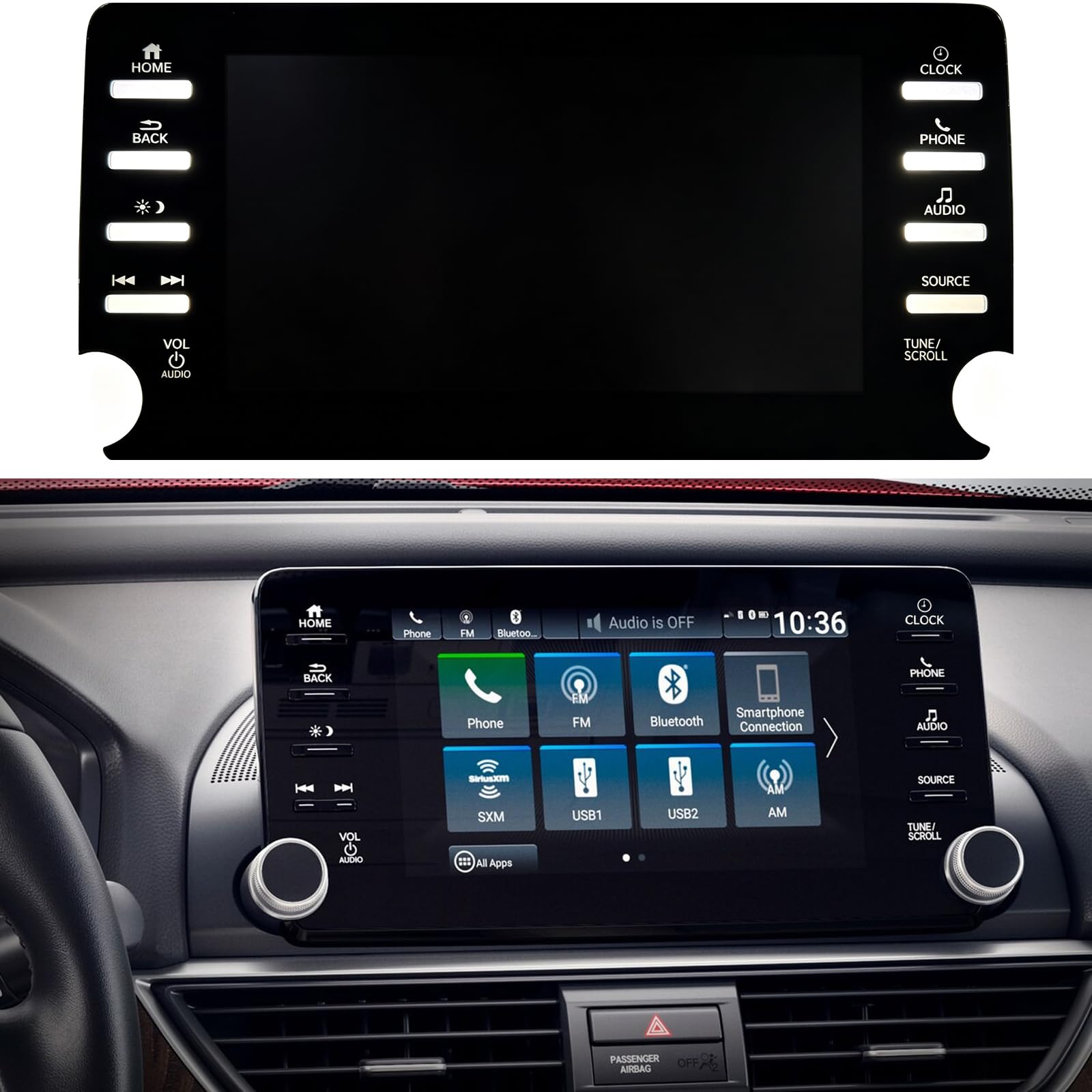 39710-TVA-A110-M1 8" Touch Screen LCD Display for Honda Accord 10TH 2018-2022 for Nav Redio Assembly