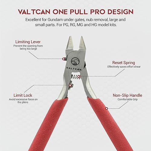 Miniatura 8 de Valtcan Kit de modelo de pinza con hoja ultra fina precisa herramienta de hobby cortador de cuchilla de una cara para reducir las marcas de estrés