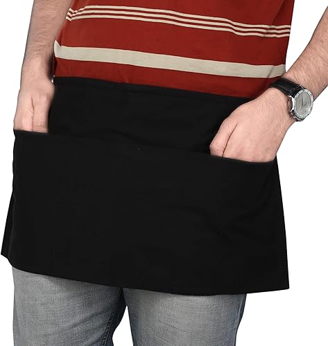 Miniatura 2 de RAJRANG - Delantal de camarera de algodón puro con 3 bolsillos