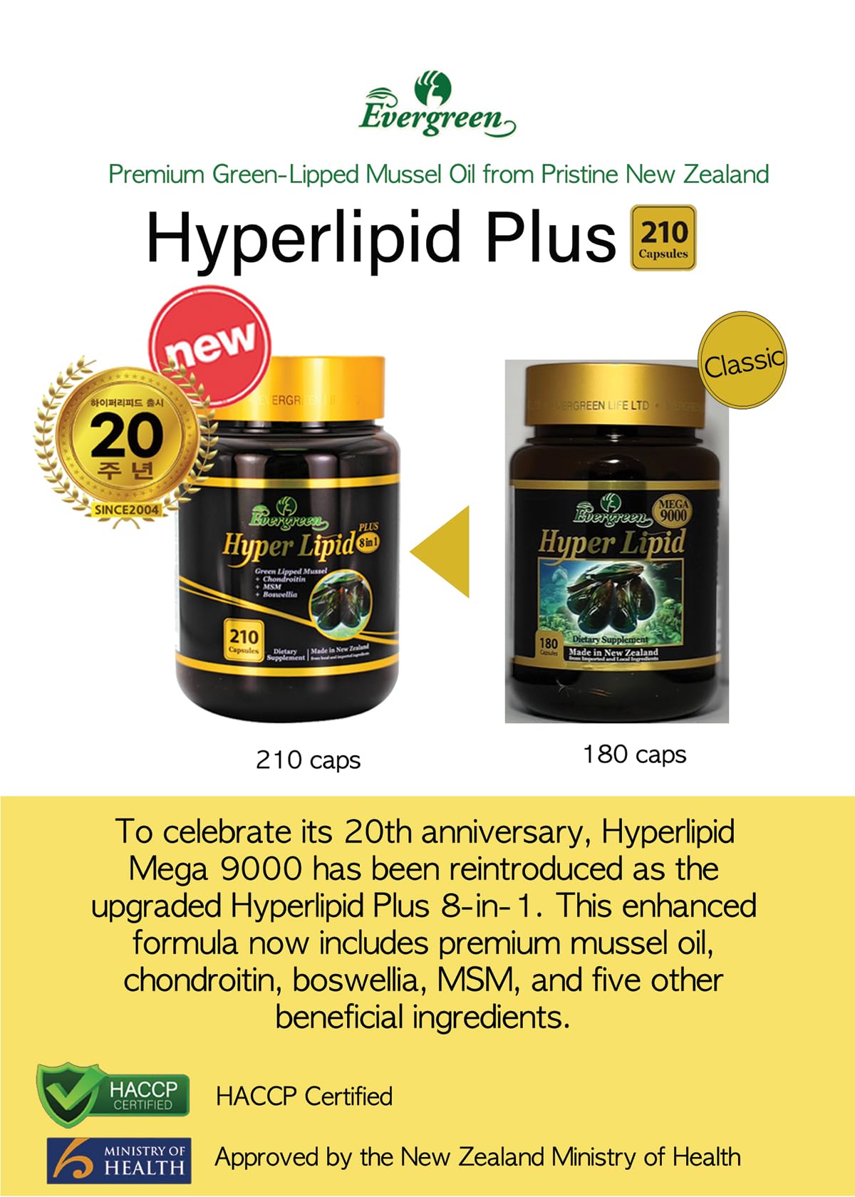 Amazon.com: Hyper Lipid 9000 Plus 210(180+30) Capsule Evergreen