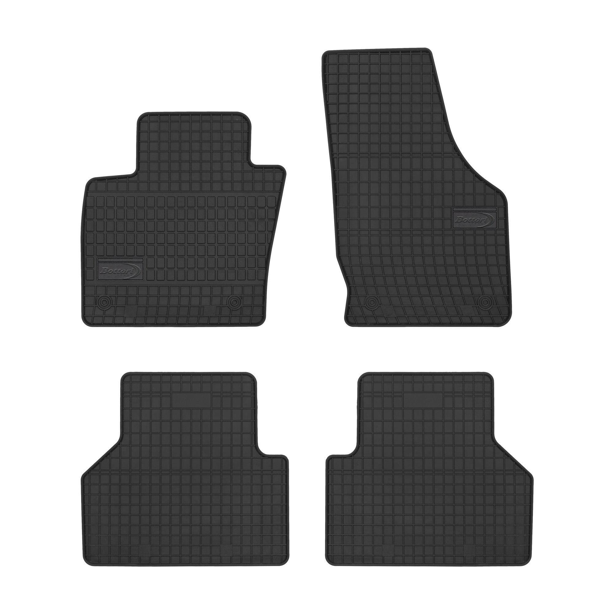 Bottari 39628 Set of 4 Tappeti Car in Gomma Su Misura per Q3