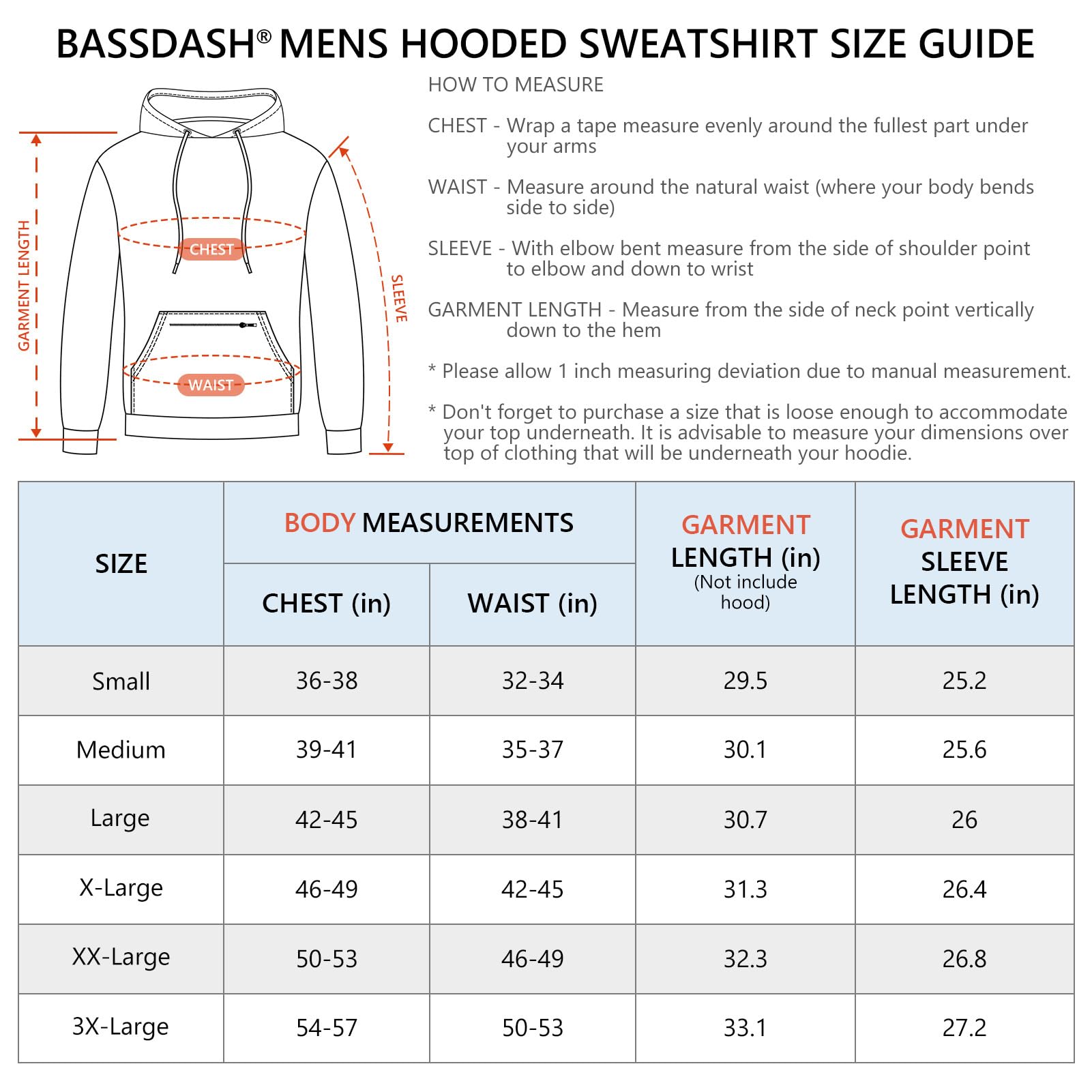 Bassdash Felpa con Cappuccio Midweight Impermeabile Performance Pesca Outdoor Pullover Sweatshirt