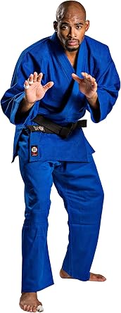 Ronin Judo Gi - Professional Made Martial Arts Uniform - Single Weave Blue Kimono - Perfect for Competition or Training