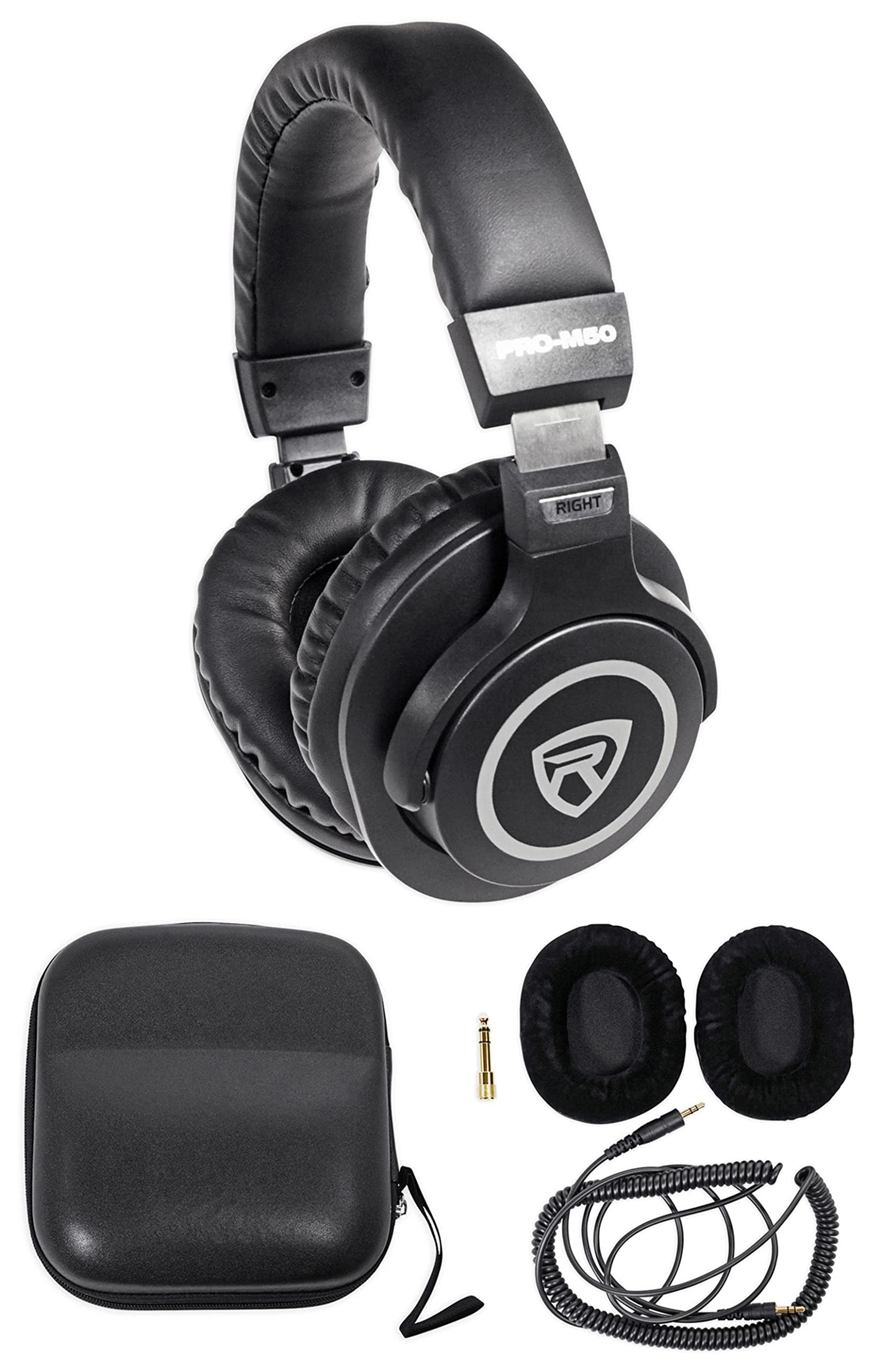 cuffie da studio rockville pro-m50 cavo a spirale custodia included