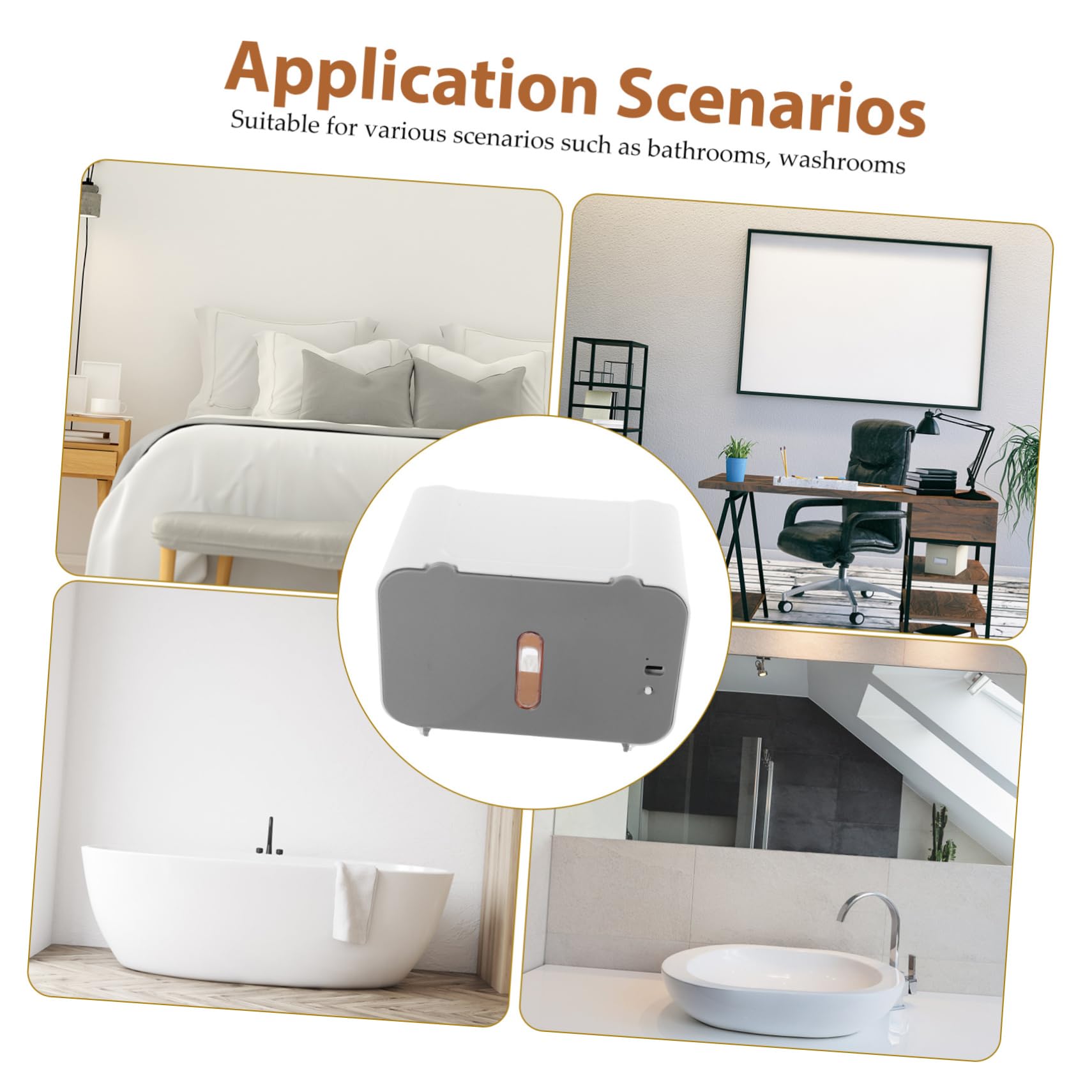 Artibetter Distributore Automatico di Asciugamani di Carta da Parete, senza Contatto, in Abs e Metallo, per Bagno e Cucina