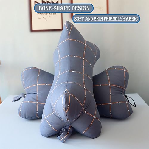 Miniatura 3 de Almohadas para el Cuello y Cervical Perro en Forma de Hueso para Viajes con Funda Lavable y Desmontable Almohada de Cuello para Coche, Autobús,