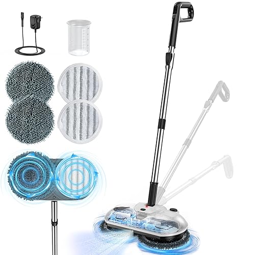 ScrubWiz Cordless Electric Mop, Electric Spin Mop with Water Spray,