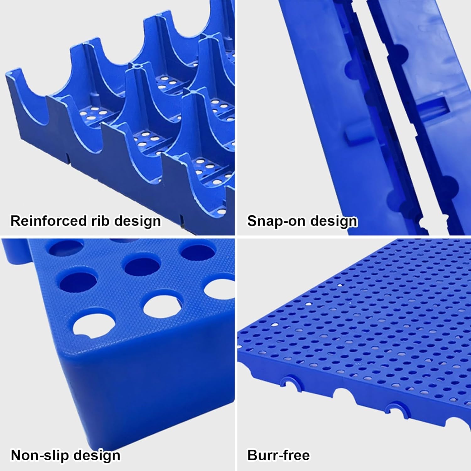 Plastic Pallets, Waterproof Storage Grid Pad, Stackable Nestable Floor Pallets for Basement, Garage & Warehouse Storage(100x100x5cm/40x40x2in)