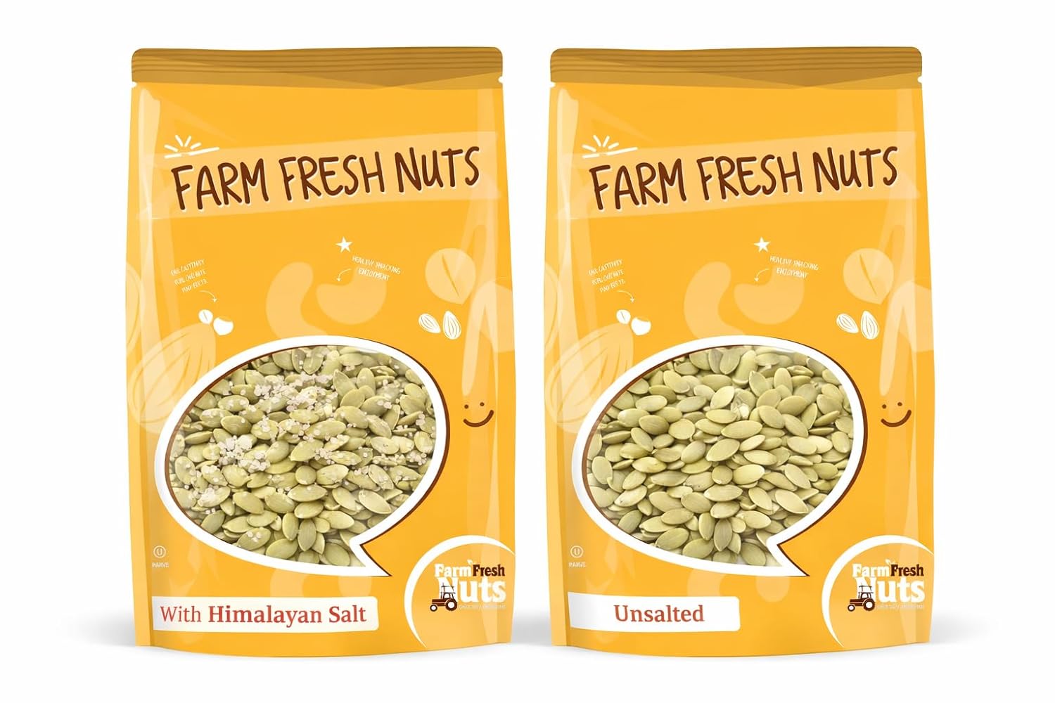 Dry Roasted Pepitas/Pumpkin Seeds with and without Himalayan Salt