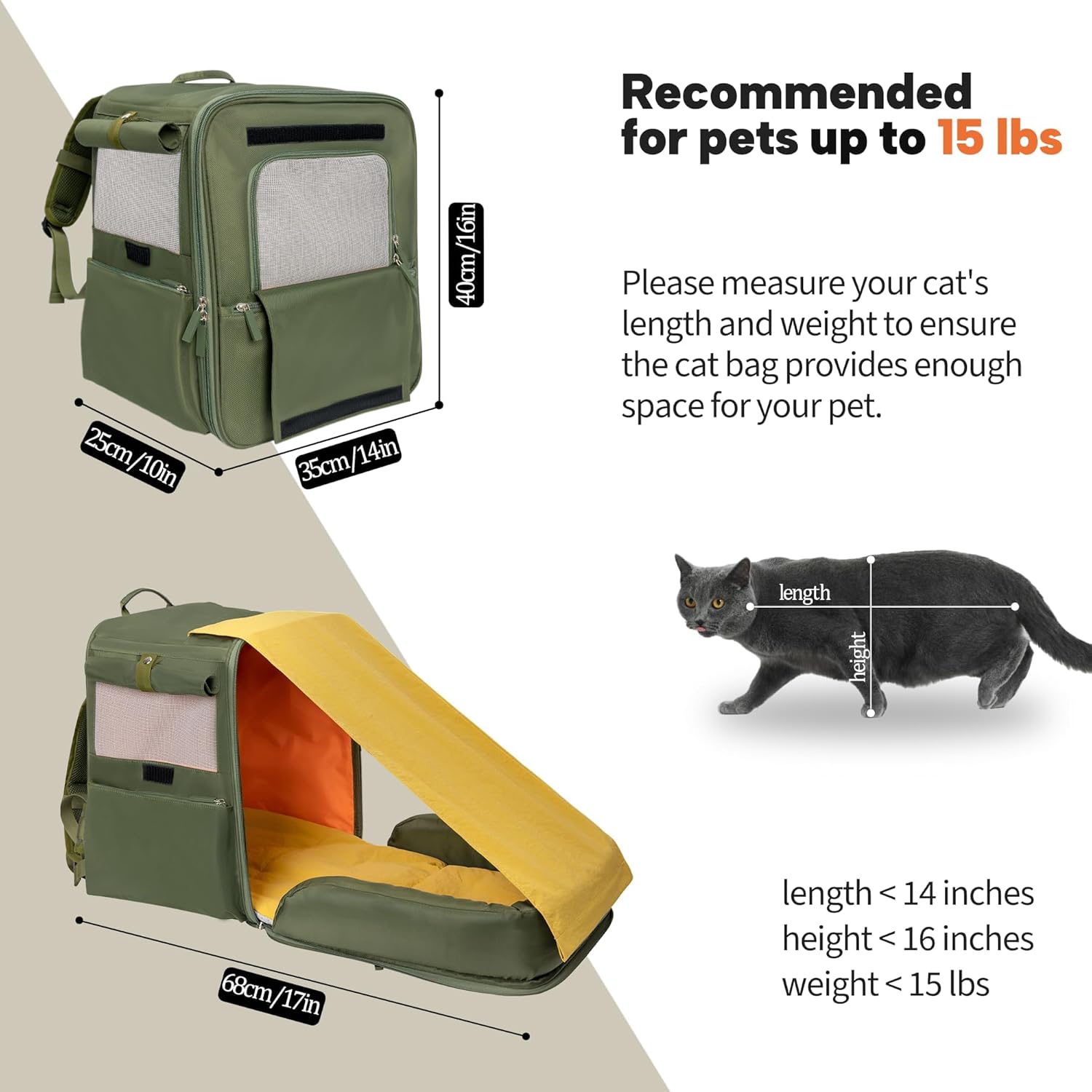 Travel in Comfort: The Ultimate Expandable Pet Carrier Backpack for Your Furry Friends!