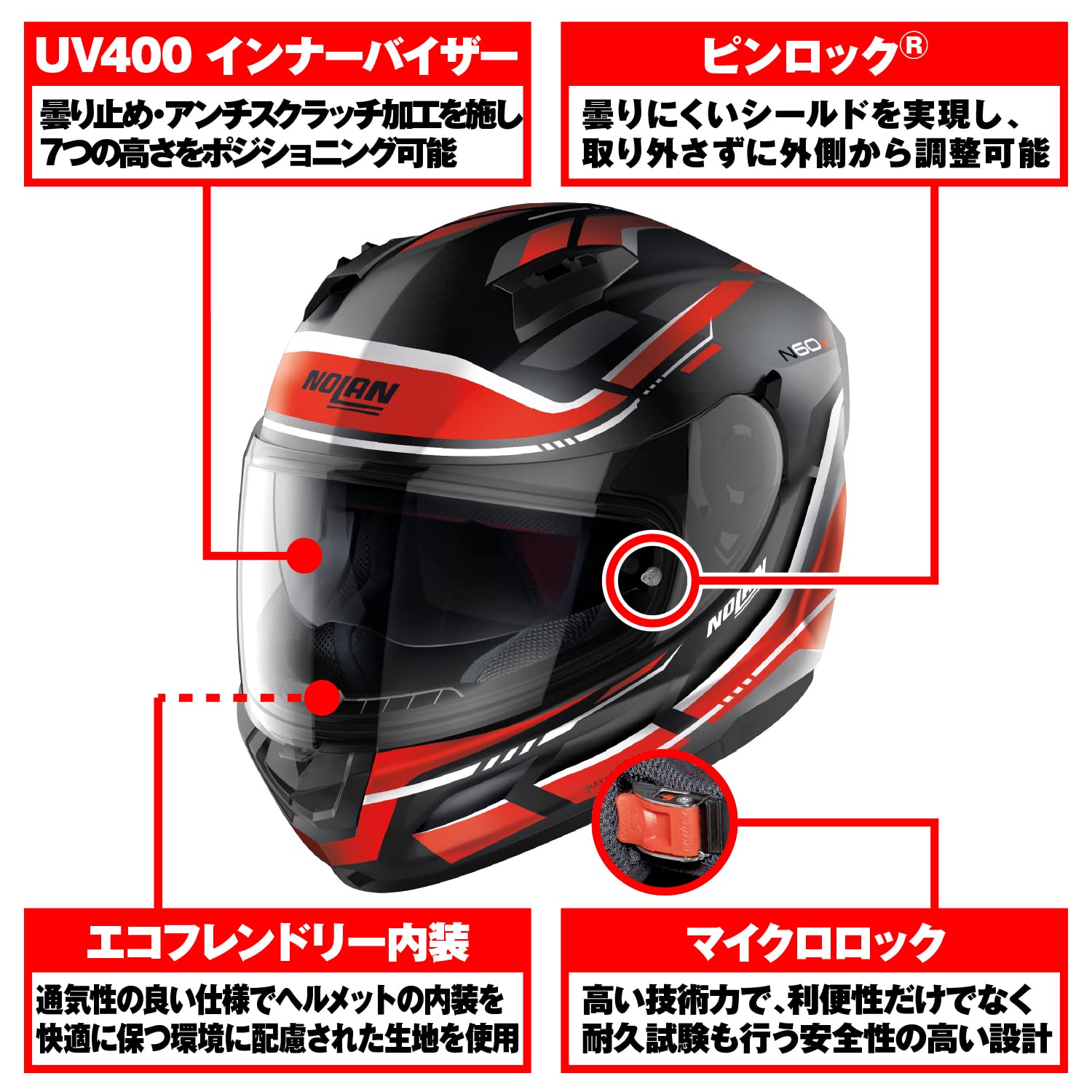 Amazon.co.jp: NOLAN 33384 N60-6 Full Face Motorcycle Helmet Amazon.co.jp: NOLAN 33384 N60-6 Full Face Motorcycle Helmet