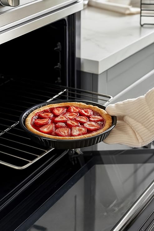 Cook-Lab 30 Cm Sağlıklı Emaye Kaplamalı Kek Turta Tart Kalıbı Siyah