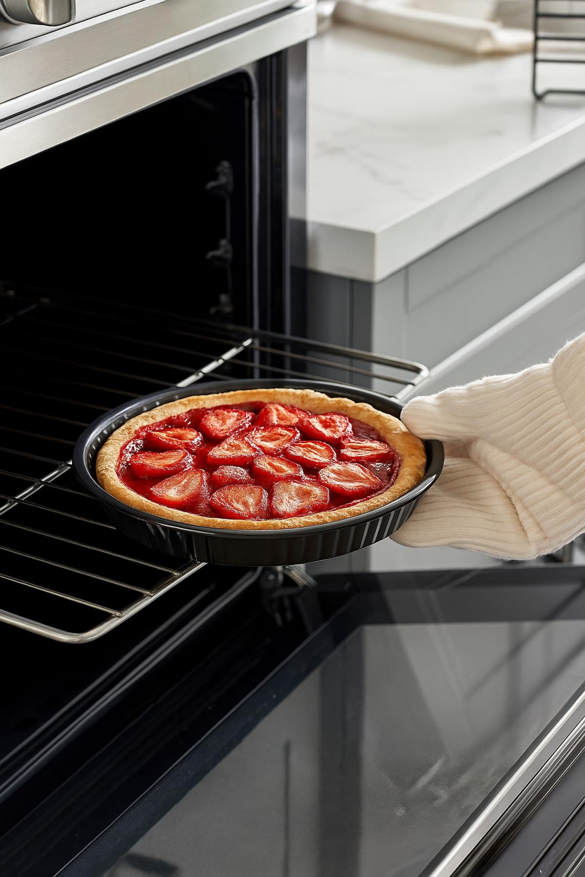 Cook-Lab 30Cm Sağlıklı Emaye Kaplama Tart Turta Kek Kalıbı Siyah