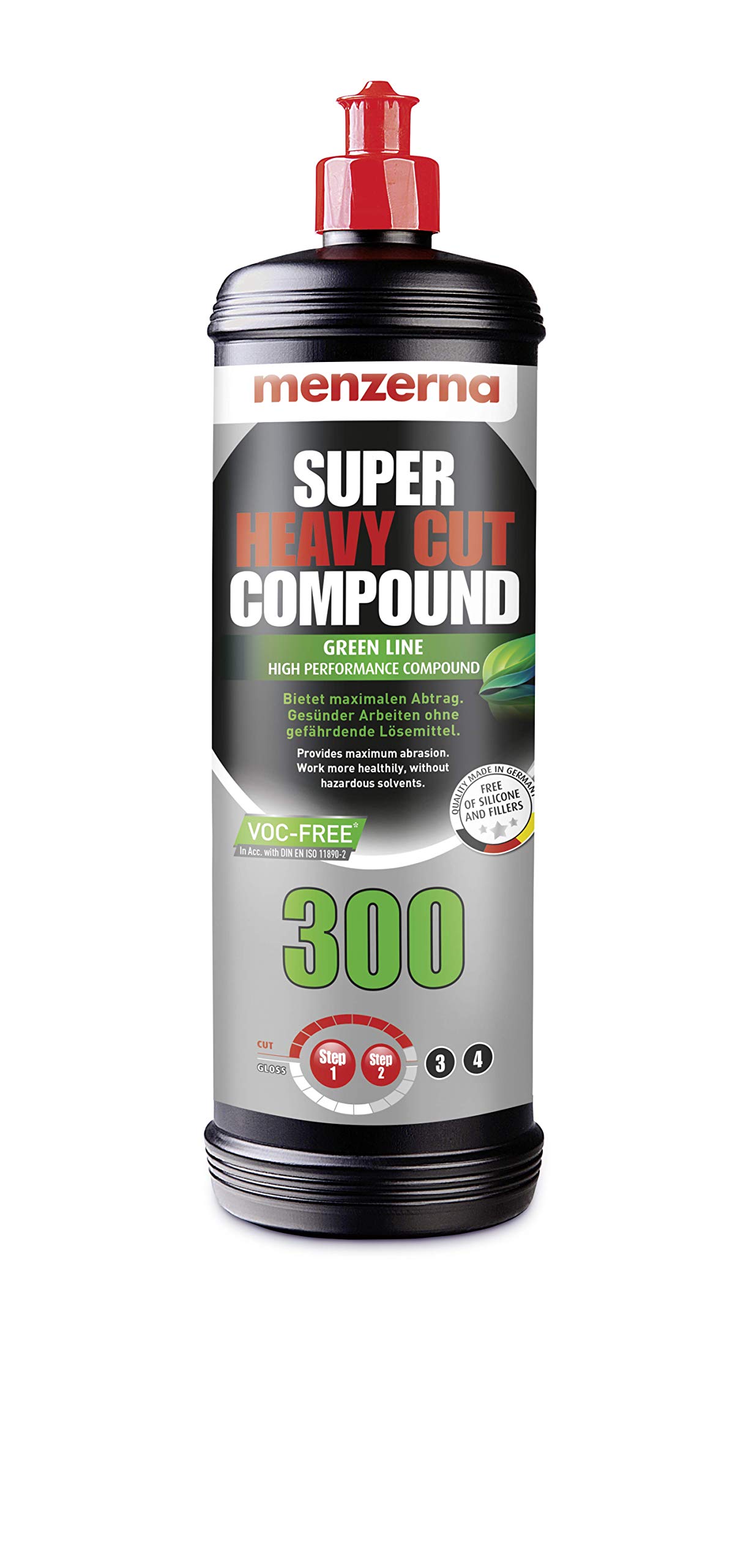 detailmate Autopflege Set - Auto Polier Set: Menzerna GREEN LINE 300 SUPER HEAVY CUT - 1L