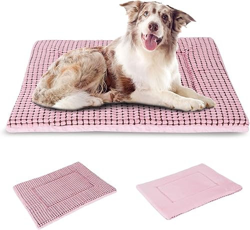 Miniatura 15 de BVAGSS XH079 - Almohadilla reversible para jaula de perro, de espuma viscoelástica, suave, cálida, lavable a máquina, colchón para perreras para