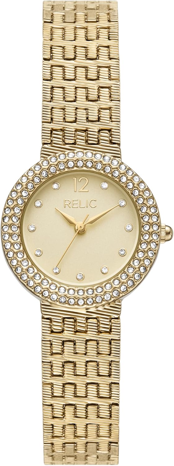 RELIC by Fossil Women's Chloi Three-Hand Gold-Tone Alloy Watch (Model: ZR37309)