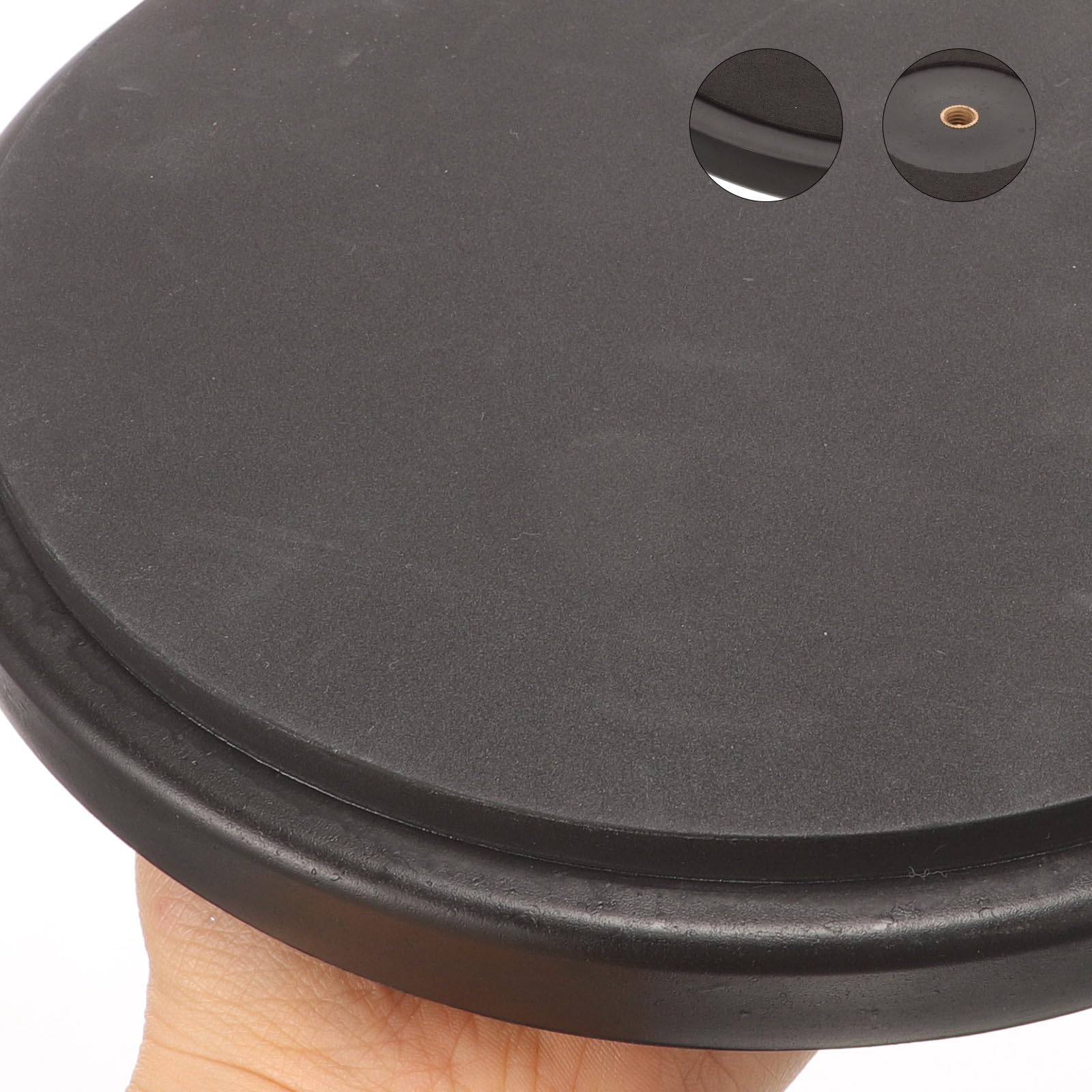 Gatuida Almohadilla de Batería Silenciosa de 8 Pulgadas de Goma para Práctica Diaria Espacios Compartidos, Pad de Batería para Principiantes Reducción de Ruido y Uso Versátil