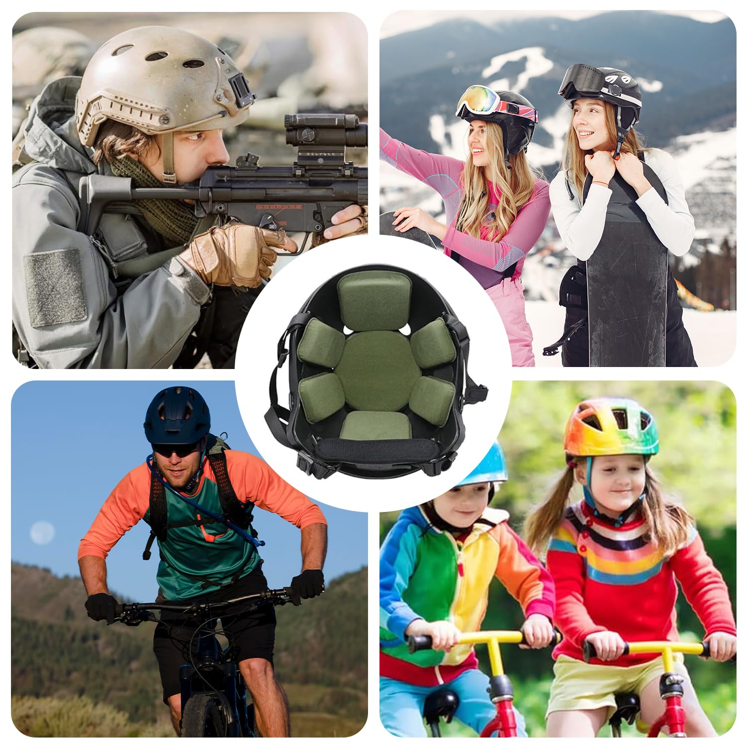 31 Pezzi Imbottiture per Casco,Imbottiture in Schiuma,Pad Elmetto,Kit di Imbottitura in Schiuma di Ricambio Riduce Il Movimento del Casco e Fornisce Protezione Indolore