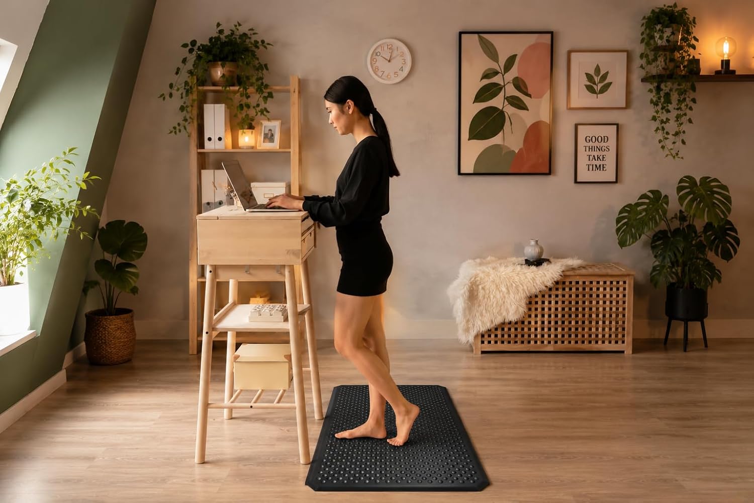 Rhino Mats, Comfort Craft Express 2' x 3' x 7/8" Anti-Fatigue Floor Mat, Ergonomics Office Standing Desk Mat, Black, Non-Slip Premium Comfort Standing