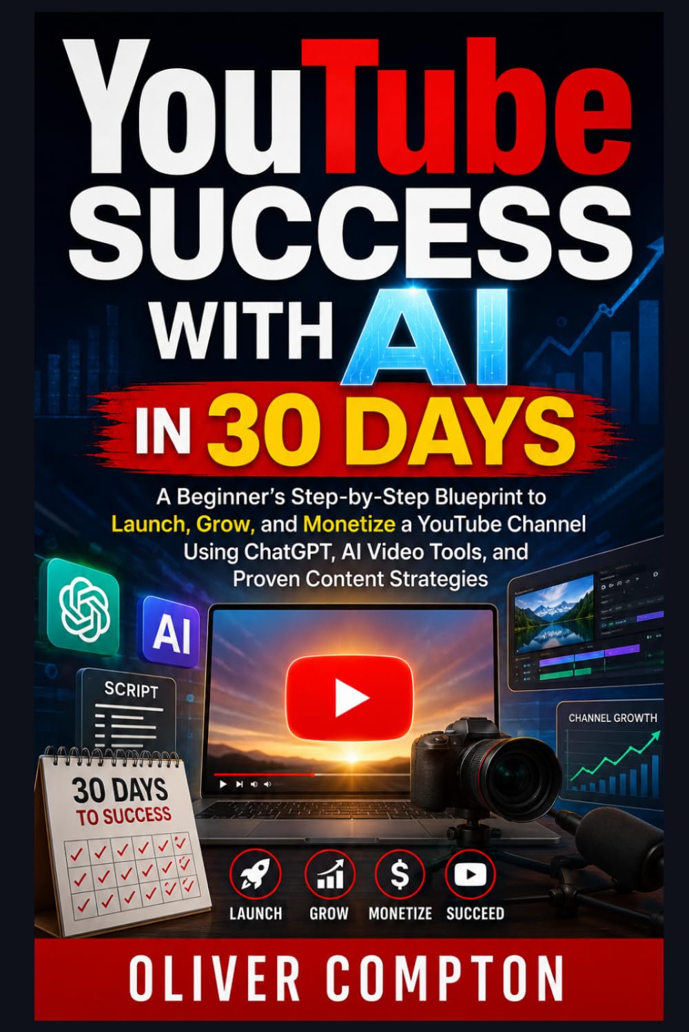 YouTube Success with AI in 30 Days: A Beginner’s Step-by-Step Blueprint to Launch, Grow, and Monetize a YouTube Channel Using ChatGPT, AI Video Tools, and Proven Strategies
