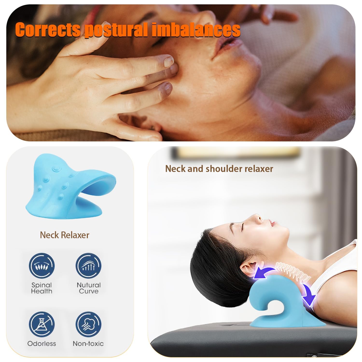 Portable Massage Table with Neck Stretcher, Adjustable Lash Bed Massage Bed Tattoo Table for Eyelash Extensions Beauty Tattoo,Black