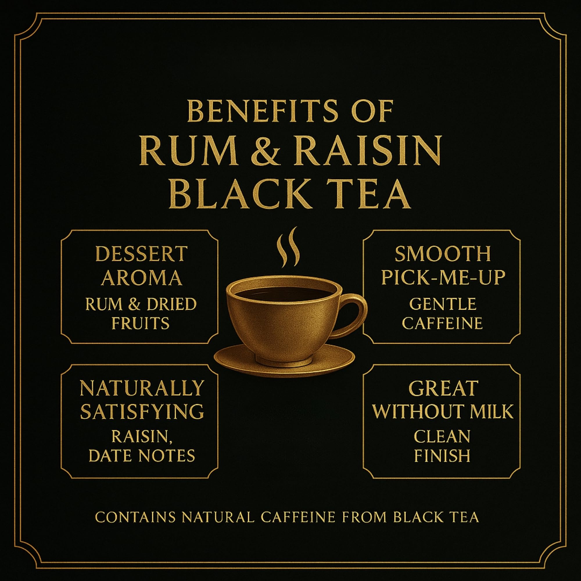 Brewora Rum & Raisin Black Tea | Exotic Flavored Tea Blend with Fruity Aroma | Premium Loose Leaf Dessert-Inspired Tea 2