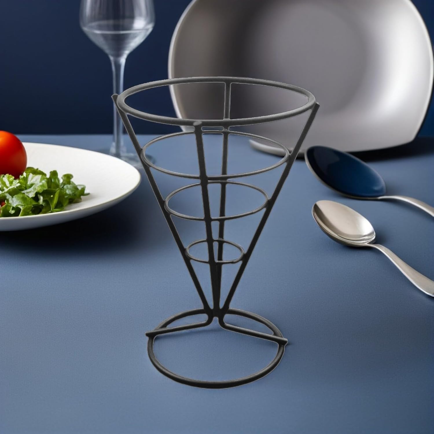 3pcs french fries stand Metal french fries chips stand fried chicken holder fried chicken Fried Food Holder appetizer display stand cone stand french fries chips holder basket