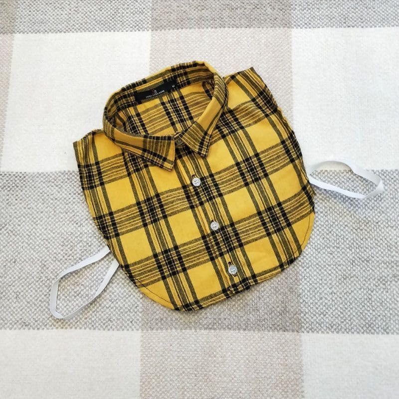 YEKEYI Lady Half Shirt Blouse Collar Plaid Dickey Fake Collar False Collar Detachable Collar for Women - Image 2