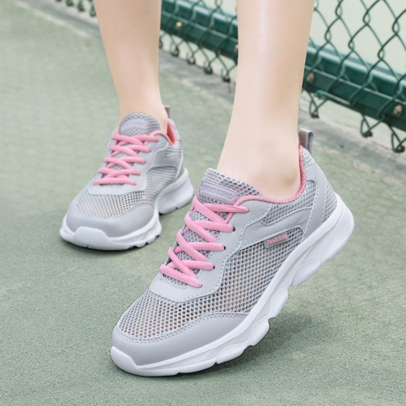 Slip on Sneakersy damskie, wygodne, lekkie, wsuwane, płaskie buty trekkingowe, żółte buty sportowe damskie