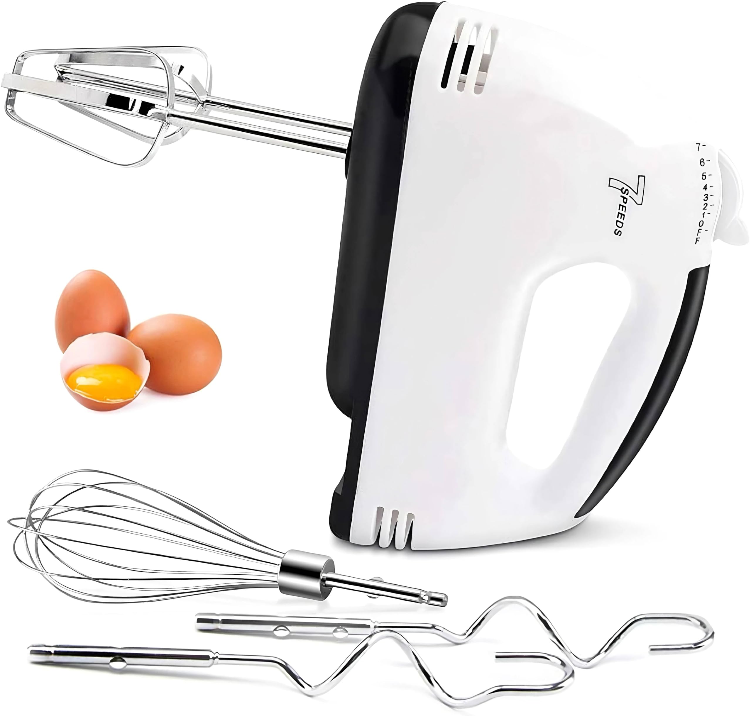 Mann Mart‚Powerful 7-Speed Electric Hand Mixer: Versatile Kitchen Tool with 5 Stainless Steel Attachments for Baking & Cooking-image-47