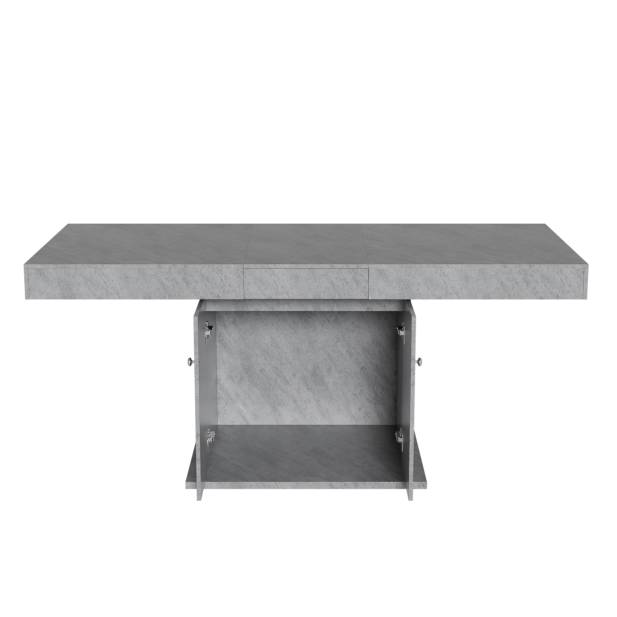 Tavolo da pranzo allungabile rettangolare con stoccaggio, 180 x 80 x 76 cm, tavolino da caffè e tempo libero multifunzionale salvaspazio
