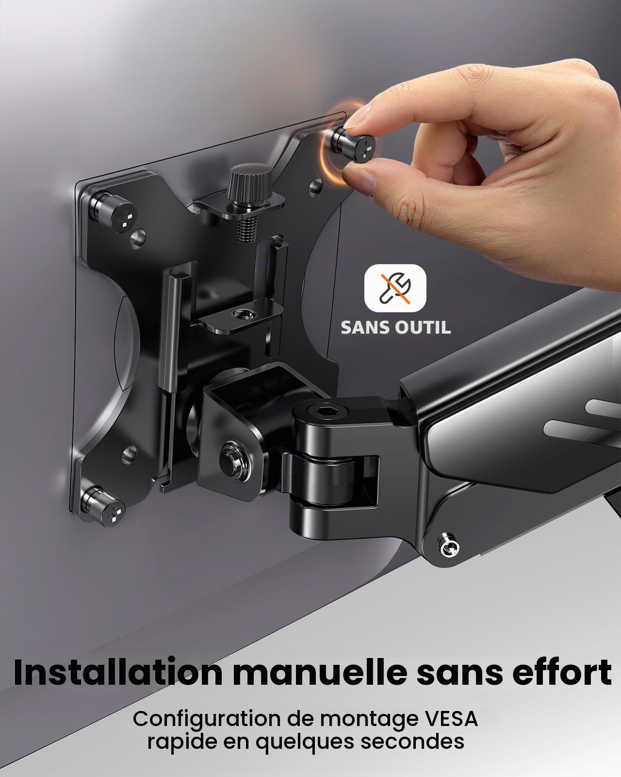 ErGear Support Ecran PC Réglable 13-34 Pouces 9 kg VESA 75x75/100x100 mm Noir