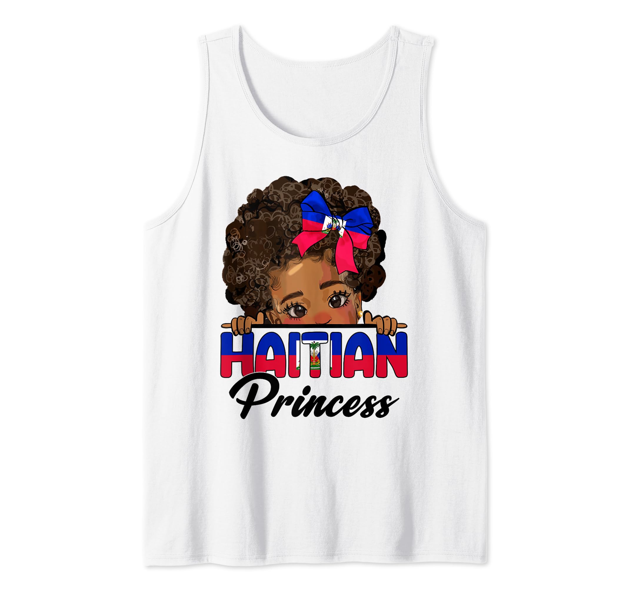 Haitian Princess Hispanic Heritage Month Latina Haiti Girls Tank Top
