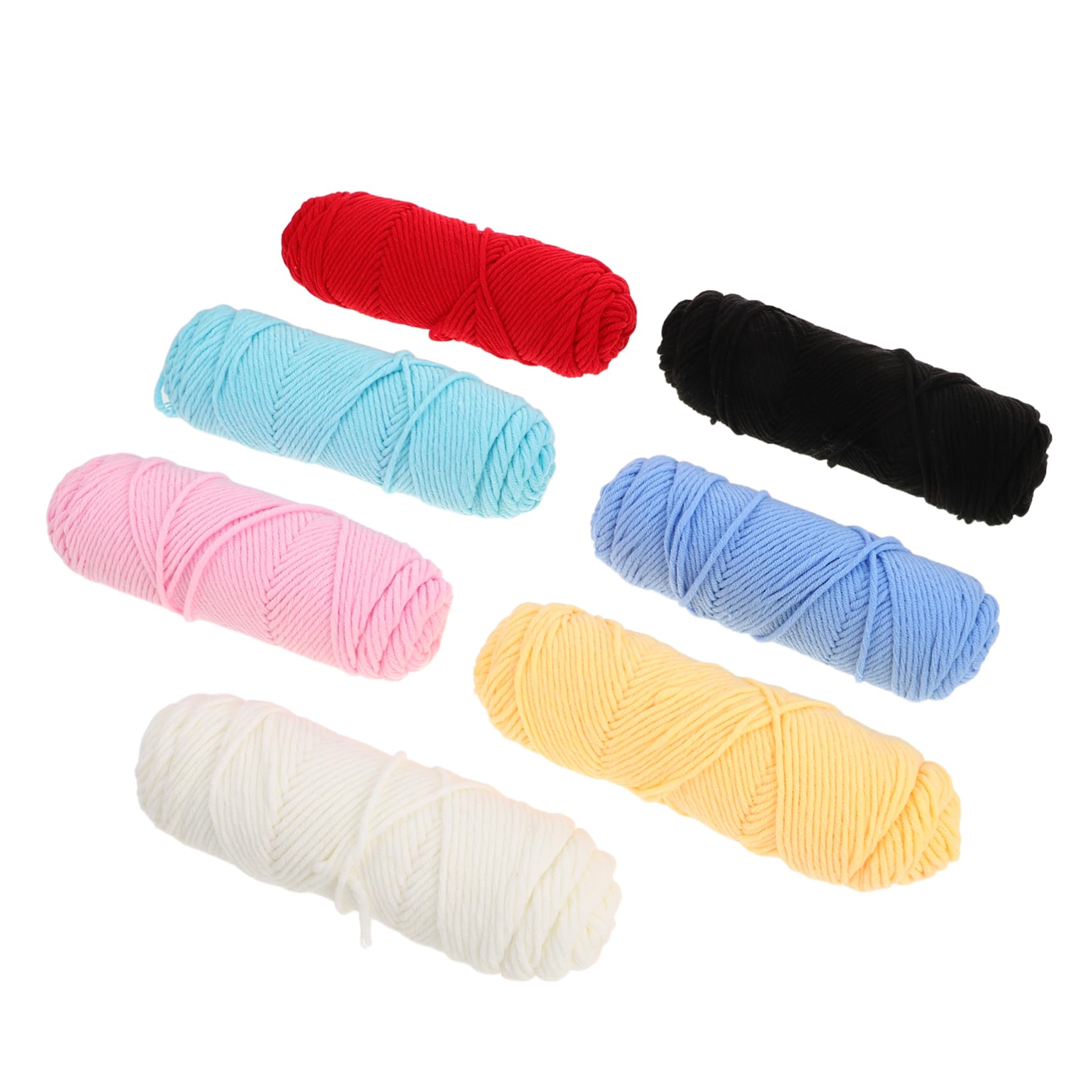 Filato di Cotone al Latte 8 Capi 7 Pezzi Morbido e Spesso per Uncinetto e Maglieria Fai da Te per Amigurumi e Creazioni Artigianali
