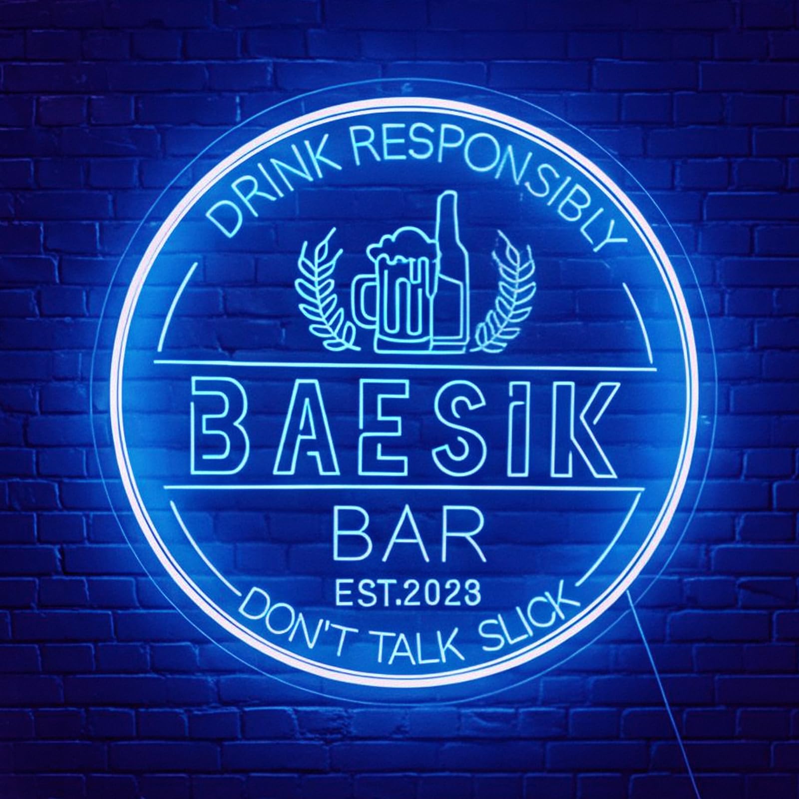 Custom Neon Bar Sign for Home Bar, Handmade Dimmable Personalized LED Bars Signs, 3D Custom Neon Beer Light Signs for Home Bars Pun Man Cave Wall Decor, Gift for Men Dad โ image 1