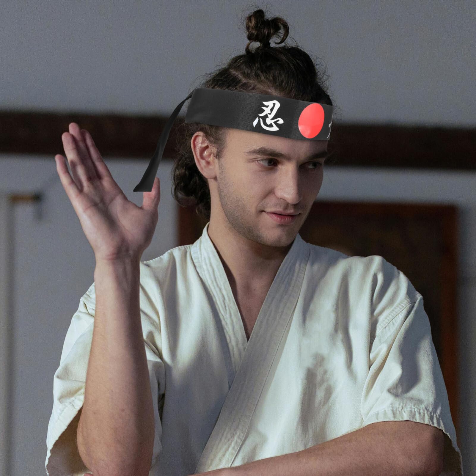 3 Hachimaki Bushido - Bandeaux Japonais Pour Karaté, Déguisement Chef Sushi Ou Halloween - Polyester