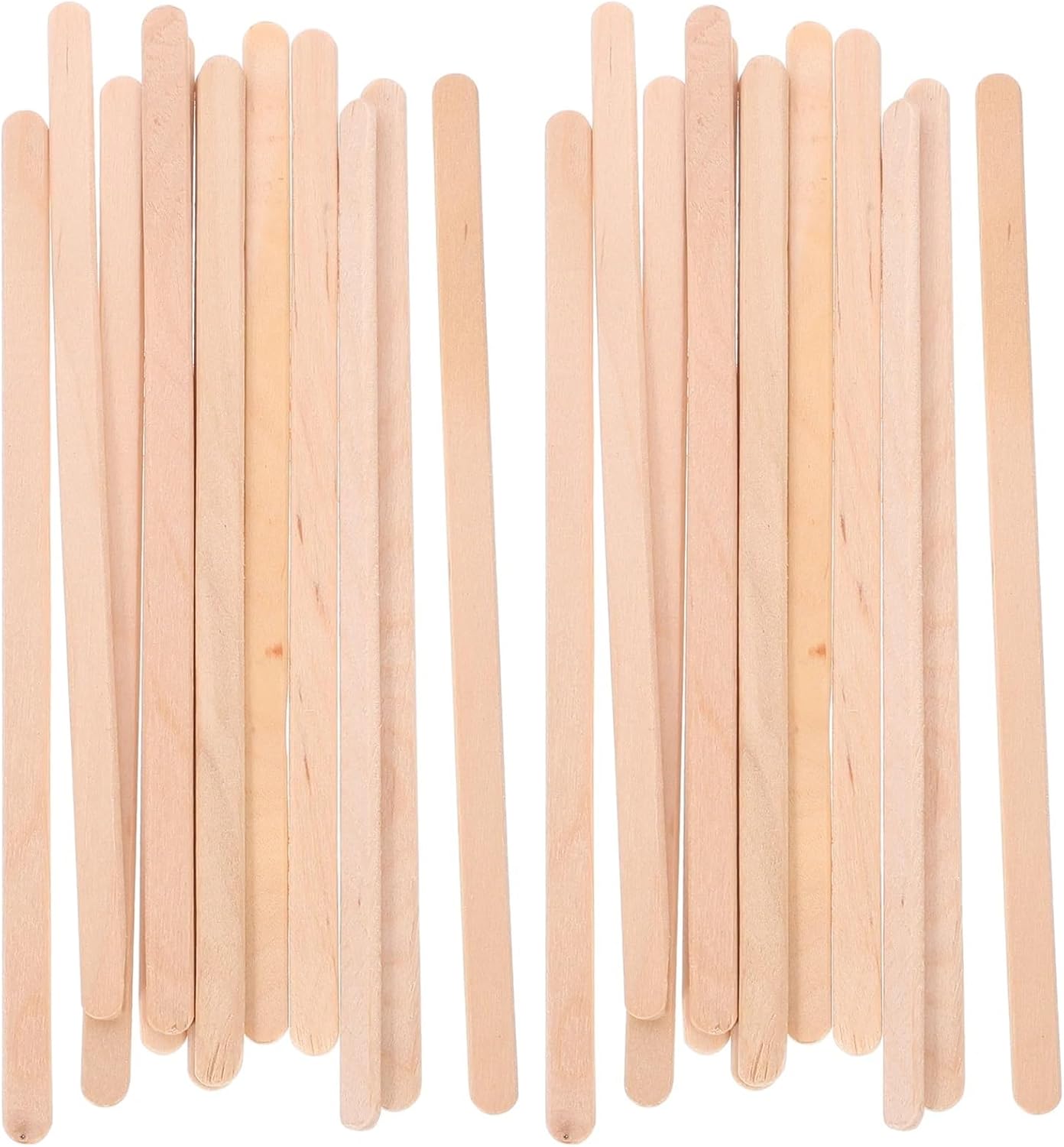 Stir Sticks For Coffee Bar 500PCS Wood Coffee Stir Sticks Individually Wrapped Wooden Disposable Stirrers Home Use(15cm-round)