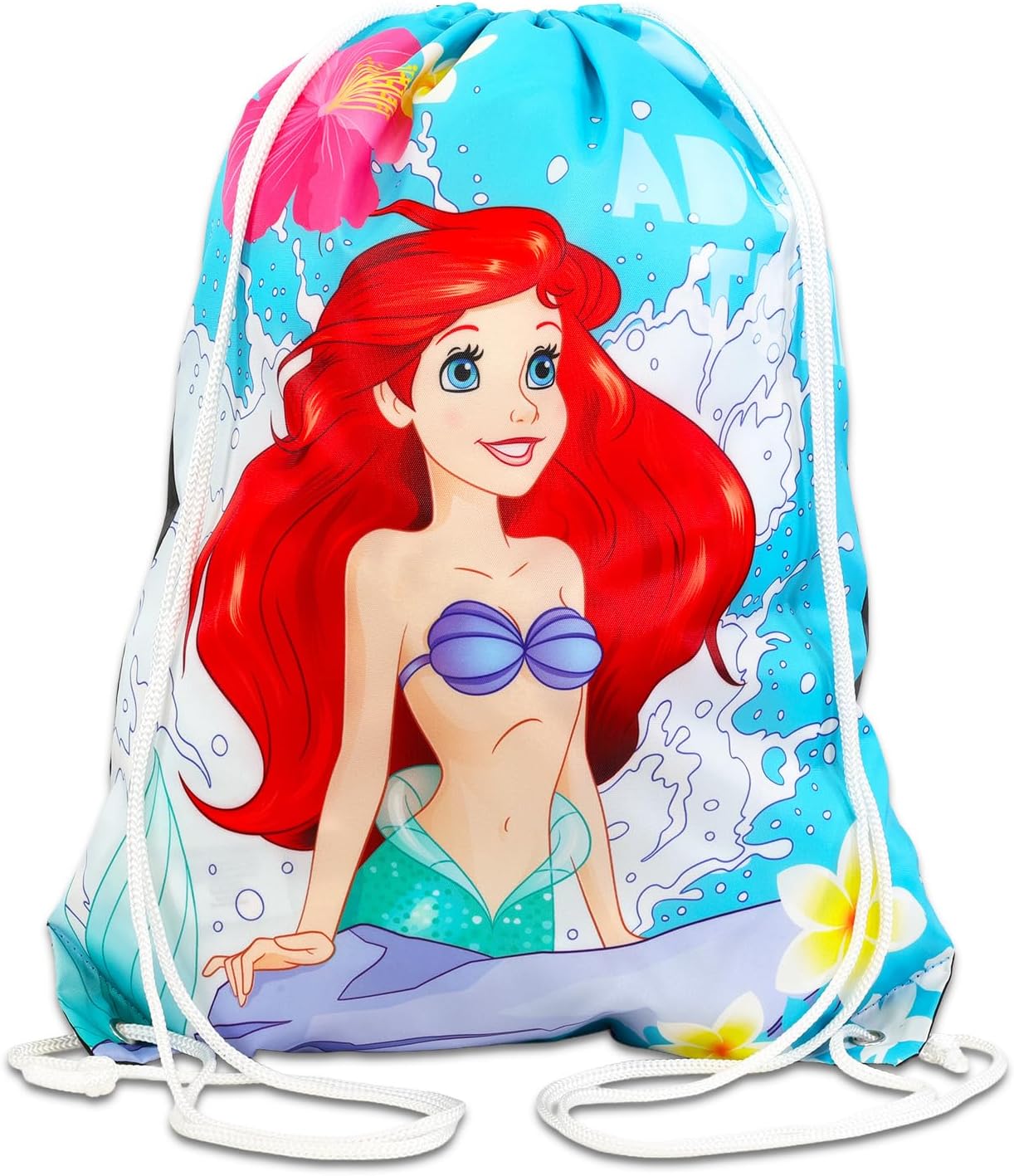 Disney Little Mermaid Travel Activity Set - Bundle Princess Ariel Travel Bag, Coloring Book, Stickers, More | Little Mermaid Activity Set for Kids, Girls