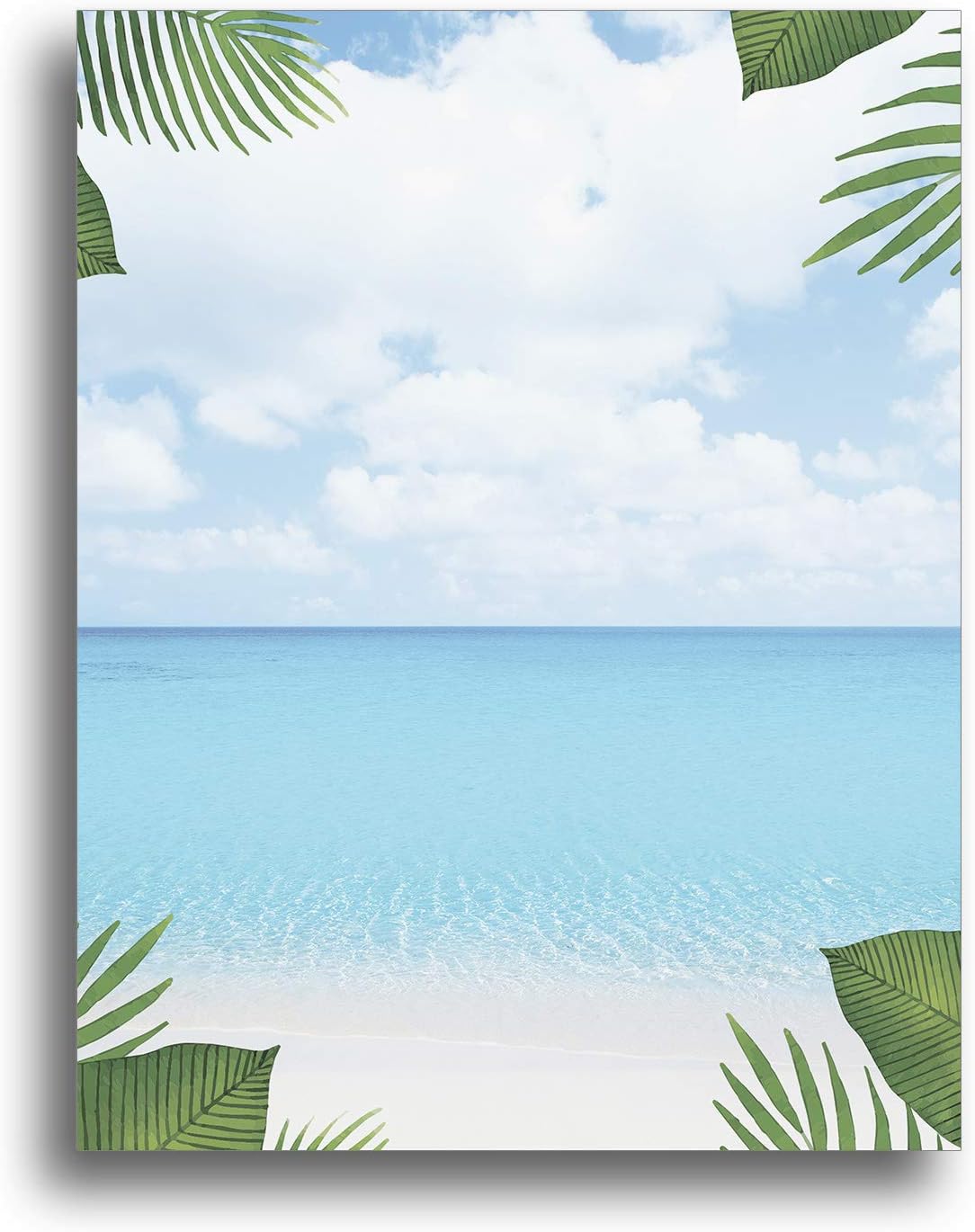 Amazon.com : Tropical Beach Stationery Paper - 80 Sheets : Office Products