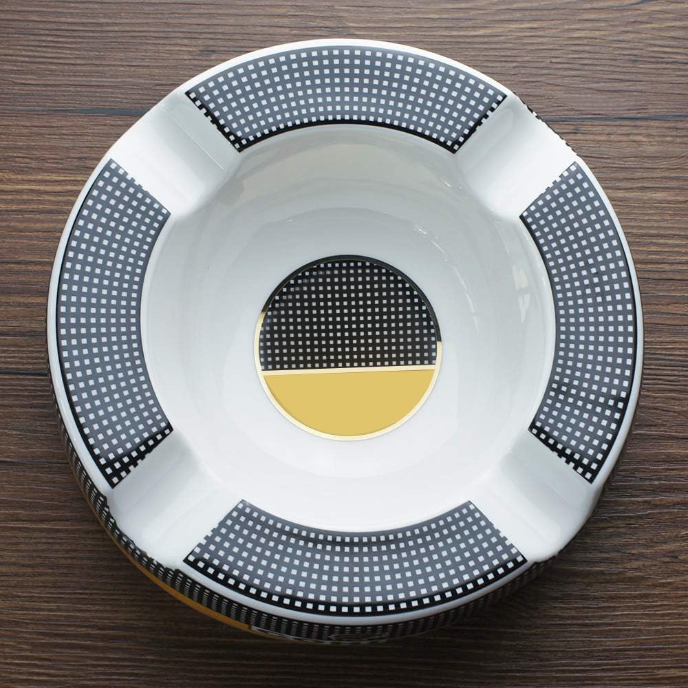 Grand cendrier à cigares pour cigarettes rondes de 20,3 cm - Grand cendrier d'extérieur pour patio/extérieur/intérieur - Cadeau pour homme