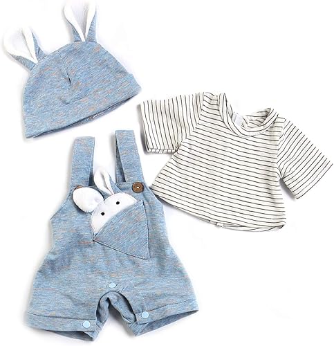 Lindas muñecas de bebé recién nacido, ropa de 20 pulgadas, accesorios de traje de 3 piezas, conjuntos de 20-22 pulgadas para muñecas recién nacidas