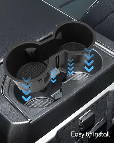 Miniatura 3 de Inserto de portavasos para Ford F-150 F-250 F-350 Super Duty 2016-2019 Reemplazar FL3Z-1513562-AD, divisor de portavasos de consola central