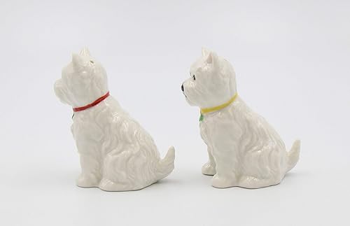 Miniatura 5 de Juego de salero y pimentero de cerámica de porcelana fina West Highland White Terrier Western Terrier Westie Dog - Juego de salero y pimentero,