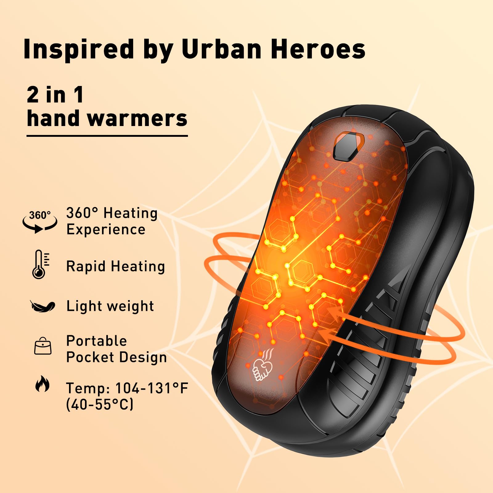 Hand Warmers Rechargeable 2 Pack FANDLISS 5200mAh Portable Reusable - View #4