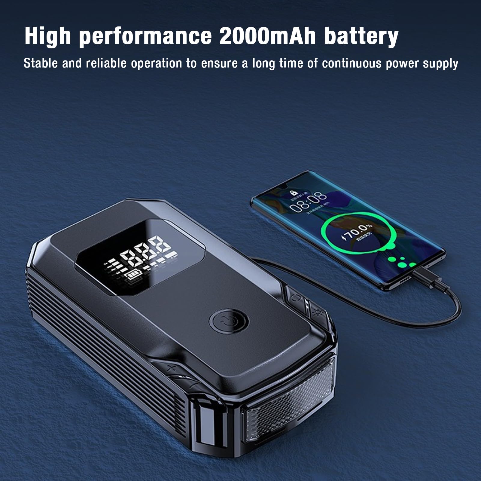 FLEXMAN Avviatore di Emergenza Portatile per Auto, Avviatore di Emergenza Multifunzionale da 12 V, Batteria Booster Pack da 90 W 150 PSI per Attività All'Aperto Ed Emergenze