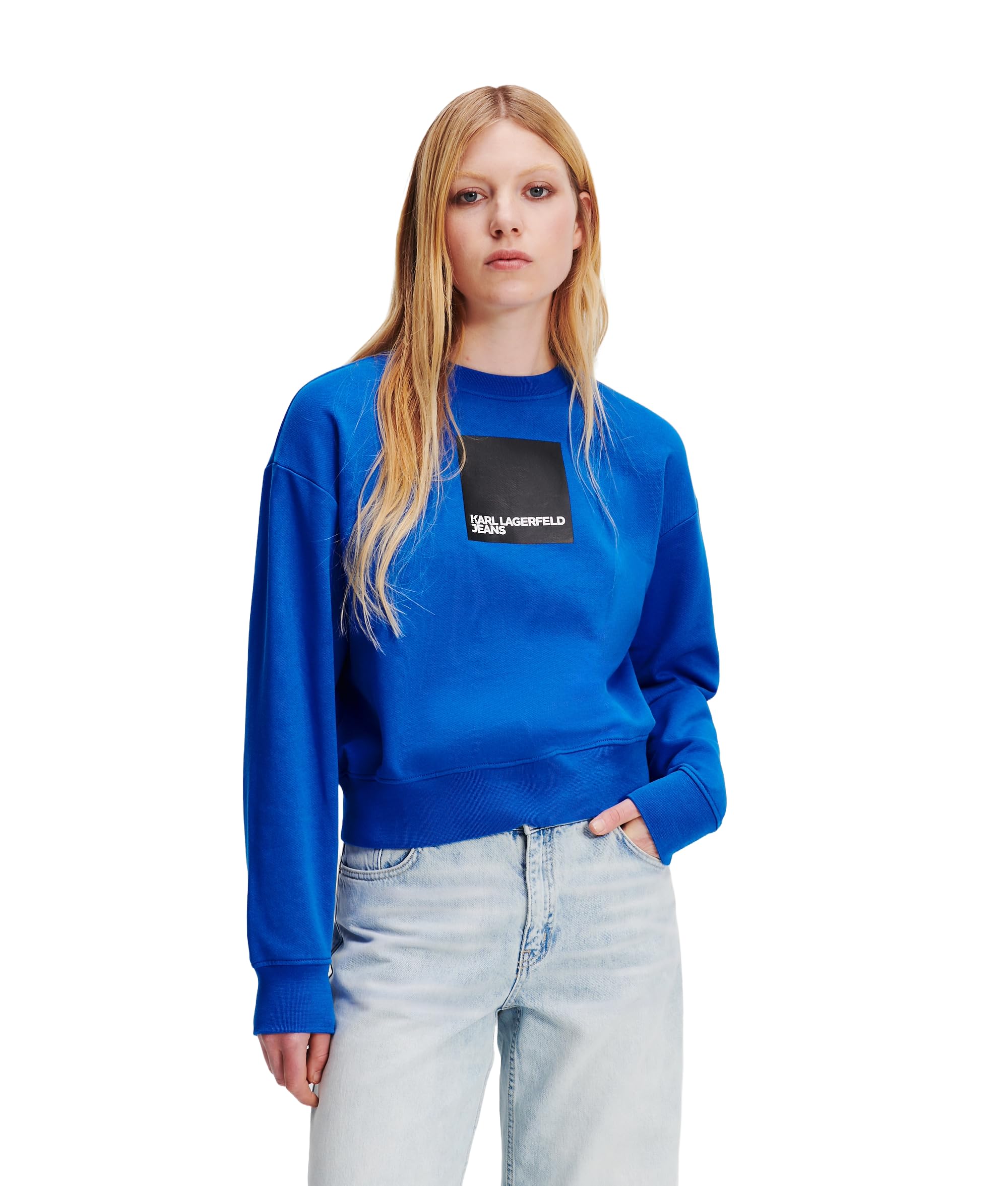 KARL LAGERFELD JEANS Women's Klj Box Logo Hoodie Hooded - View #2