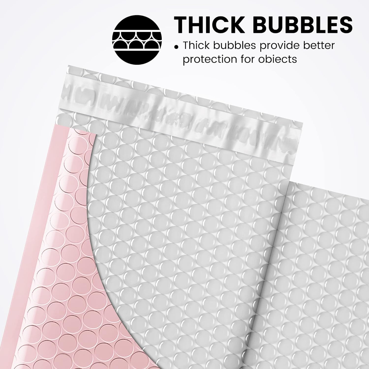 Fuxury Sakura - Sobres acolchados impermeables de burbujas de 4 x 8 pulgadas, paquete de 200 sobres acolchados impermeables, sobres de burbujas autosellados, sobres acolchados para pequeñas empresas,